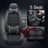 LuxRide PU Leather Car Seat Covers  Universal 5Seat Full Set For Sedans And SUVs 5