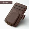Multifunction Leather Car Sunglasses Holder Clip For Sun Visor Storage 7