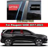 Gloss Black Window Pillar Trim Stickers For Peugeot  Citroen Models 8