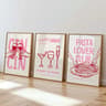 Retro Cocktail  Pasta Wall Art Set For Kitchen Bar Cart  Happy Hour Decor 10