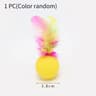 Colorful Feather Golf Ball Cat Toy Set For Chasing Pouncing  Interactive Play 6