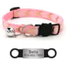 Personalized Reflective Star  Moon Cat Collar With Engraved ID Nameplate And Bell 10