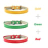 3Piece Soft PU Leather Cat Collar Set For Kittens Cats  Small Dogs 10
