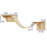 Wall Mounted Cat Climbing Shelves  Hammock Set For Indoor Cats  Wooden Cat Wall Steps  Jumping Plat 15