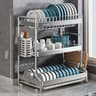 Stainless Steel Dish Drying Rack With Drain Board For Kitchen Countertop Organization 6