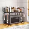 HeavyDuty Expandable Microwave Storage Rack  Adjustable Kitchen Counter Organizer With Shelves Hook 8