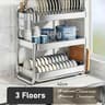 Large Capacity Stainless Steel Dish Drying Rack With MultiTier Storage And Drainage System 7