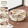 Rotating Snack Serving Tray With Lid  Handle For Fruits Veggies Candy  Charcuterie 9