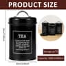 3 Piece Metal Coffee Tea  Sugar Storage Canister Set With Airtight Lids 10