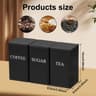 3 Piece Metal Coffee Tea  Sugar Storage Canister Set With Airtight Lids 7