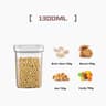 Rotating Lid Airtight Food Storage Jar Set  Stackable Transparent Pantry Organizer Containers 10