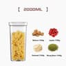 Rotating Lid Airtight Food Storage Jar Set  Stackable Transparent Pantry Organizer Containers 11