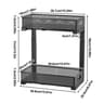 2Tier Adjustable Under Sink Organizer With Sliding Drawer PullOut Cabinet Storage Rack 9