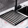 304 Stainless Steel Roll Up Dish Drying Rack For Over Sink Kitchen Organization 7