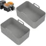 Reusable Silicone Air Fryer Liners Rectangle Heat Resistant Baking Baskets 7