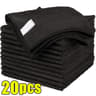 Black Microfiber Cleaning Cloths 12