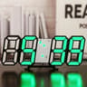 3D LED Digital Wall Clock With Adjustable Brightness Night Mode 12