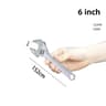 Rubber Coated Adjustable Wrench Universal Spanner For Auto Bathroom And Home Repairs 7