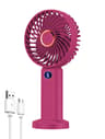 USB Rechargeable Portable Handheld Fan With Digital Display And 5 Speeds 9
