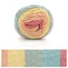 Rainbow Segment Dyed Crochet Yarn 5 Strand Soft Knitting Yarn For Baby Blankets Hats Scarves 22