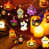 Halloween LED String Lights Pumpkin Ghost Spider Web Hanging Decor 6