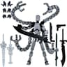 T13 3D Printed Articulated Robot Action Figure Multi Jointed Desktop Collectible 7