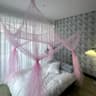 Large Four Door Mosquito Net Breathable Mesh Bed And Camping Canopy 8