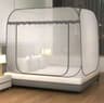 EasyNest Foldable Yurt Mosquito Net Installation Free Square Top Bed Canopy 10
