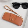 Soft PU Leather Sunglasses Case With Wrist Strap 7