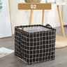 Foldable Cotton Linen Laundry Hamper And Storage Basket 9