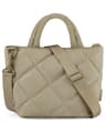 Mini Quilted Grid Crossbody Tote Bag 8