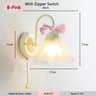 Rosette Bow Glass Wall Lamp 12