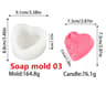 RoseHeart 3D Silicone Craft Mold 12