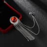 NoirGleam Crystal Tassel Brooch 17