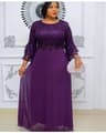 AmaraLuxe African Lace Maxi Dress 9