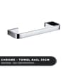 LuxeBrass Chrome Wall Mounted Towel Bar 6