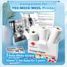 Phomemo MiniPrint Clear White Thermal Sticker Rolls 8