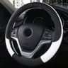 PU Leather Anti Slip 38cm Steering Wheel Cover 5