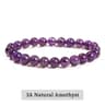 Natural Stone Bead Bracelet With Amethyst Tiger Eye And Crystal Quartz 11