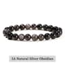 Natural Stone Bead Bracelet With Amethyst Tiger Eye And Crystal Quartz 1