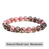 Natural Stone Bead Bracelet With Amethyst Tiger Eye And Crystal Quartz 18