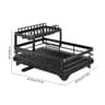 Adjustable Over Sink Dish Drying Rack With Drainboard And Cutlery Storage For Kitchen Counters 11