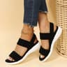Women Knit Wedge Sandals With Elastic Slip On Fit And Lightweight Sole For Summer Walking Comfort 8