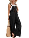 Women Loose Fit Fashion Overalls Wide Leg Baggy Bib Overalls Jumpsuit Dungarees Summer Jumpsuit Cas 8