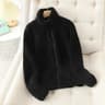 Womens Winter Warm Double Sided Fleece Coat With Reversible Velvet Coral And Polar Fleece 5