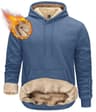 Mens Sherpa Lined Pullover Hoodie Fleece Sweatshirt 20