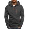 Mens Slim Fit Zipper Hooded Sweatshirt Lightweight Casual Sports Jacket 6