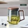 Glass Tea Cup With Wood Handle And BuiltIn Filter For Kung Fu Tea Rituals 9