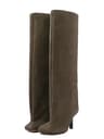 Womens Knee High Boots With 6cm Slim High Heels Round Toe Fashion Long Boots For Autumn And Winter 11