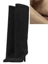 Womens Knee High Boots With 6cm Slim High Heels Round Toe Fashion Long Boots For Autumn And Winter 23